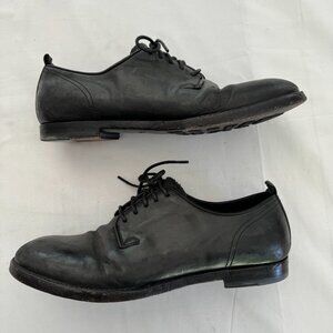 SILVANO SASSETTI BLACK LEATHER LACE UP SHOE SZ. 38 - BRAND NEW - NEVER WORN